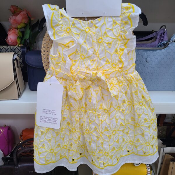 ROBE PRINCESSE + CHAPEAU DRESS WITH SUNHAT JAUNE 2 ANS – Image 3