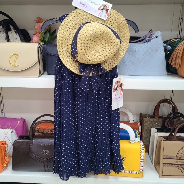 ROBE PRINCESSE + CHAPEAU DRESS WITH SUNHAT BLEU