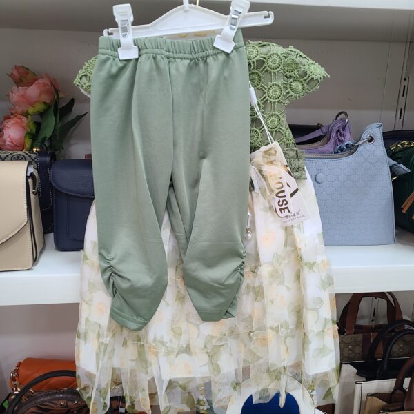 COMPLET ROBE + PETIT PANTALON COLANT VERT – Image 3