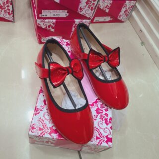 BALLERINE FILLE ENFANT COULEUR UNIQUE A NOEUD BT-ZM-86