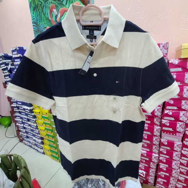 POLO TOMMY HILFIGER NOIR/MARRON
