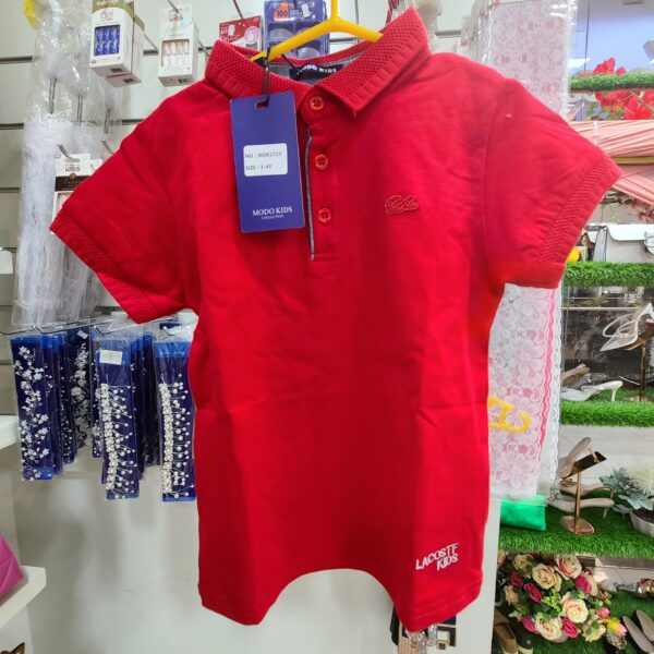 POLO ENFANT LACOSTE MODO KIDS ROUGE 3-4 ANS