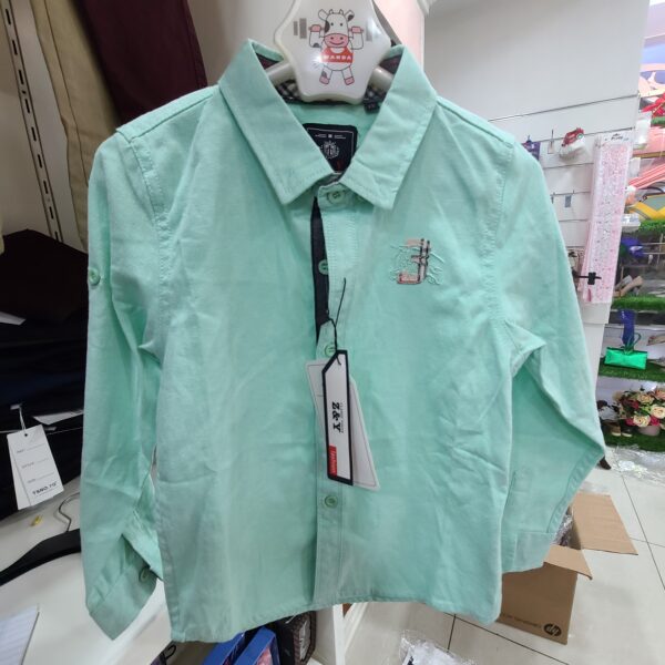 CHEMISE VERTE ENFANT Z & Y