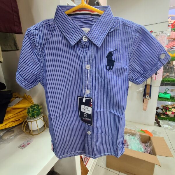 CHEMISE POLO RALPHE LAUREN BLEU ENFANT