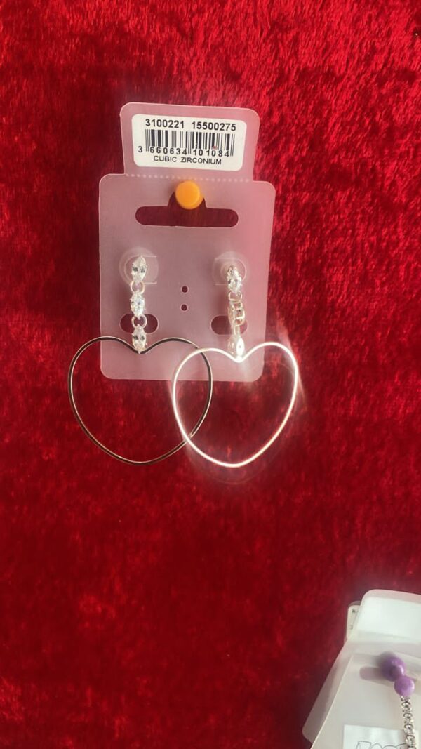 BOUCLES D'OREILLES EN COEUR 3100221