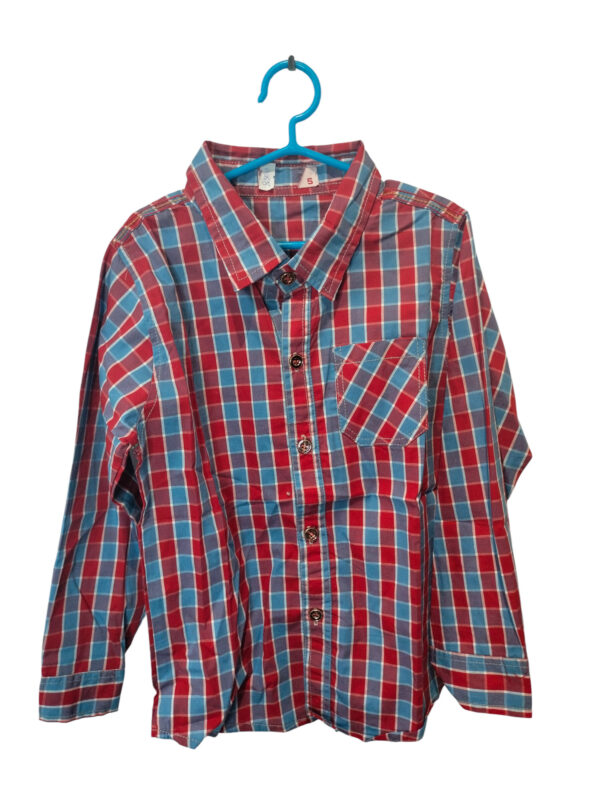 CHEMISE ENFANT ROUGE A CARREAUX MANGO 1V1A5