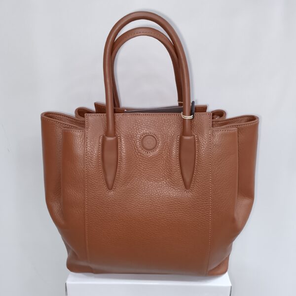 SAC A MAIN EN CUIR TUSCANI LEATHER MARRON