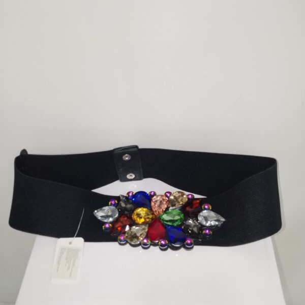 CEINTURE DAME NOIR MILI BIJOUX