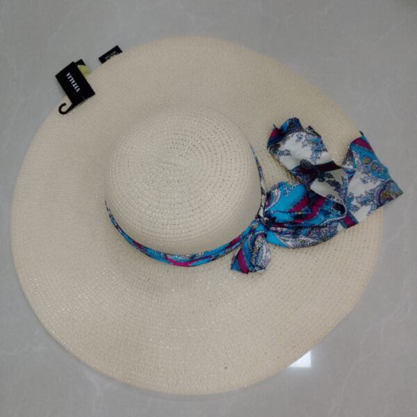 CHAPEAU FLOPPY HAT AVEC NŒUD FOULARD VITALIA – Image 3