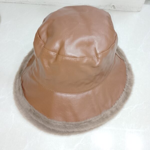 CHAPEAU CLOCHE INTERIEUR EN FOURRURE ELLAS BUCKET HAT MARRON