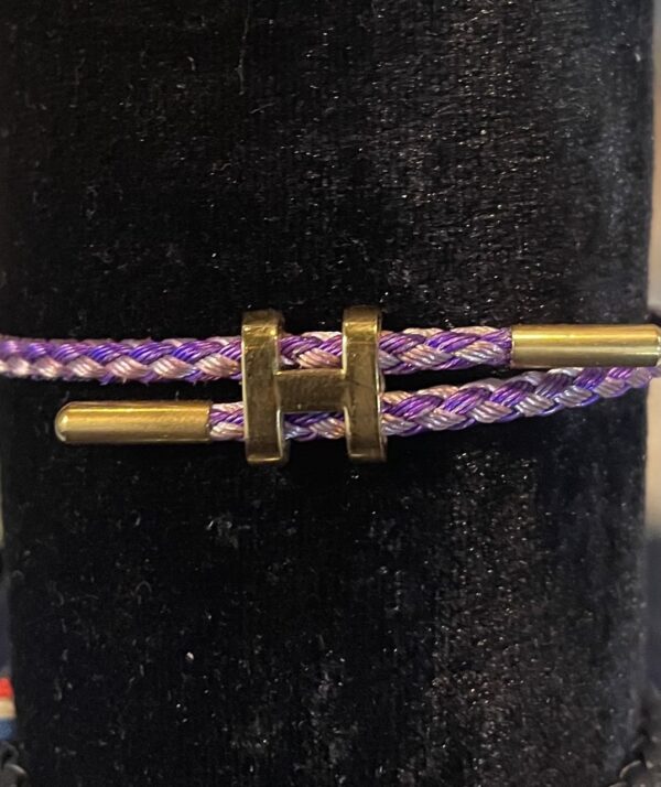 Bracelet Violet avec lettre H