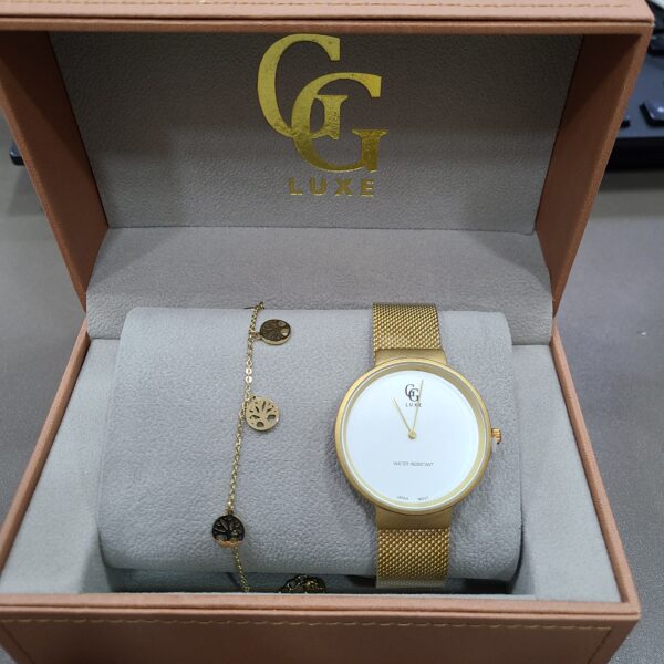 MONTRE DAME RONDE+ BRACELET GG LUXE