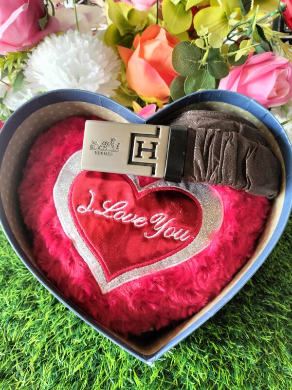 GRAND COEUR "I LOVE YOU" + CEINTURE HERMES HOMME CBST001