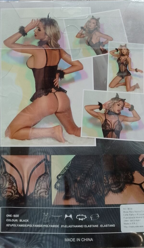 LINGERIE SEXY HEAT UNDERWEAR NOIR – Image 3