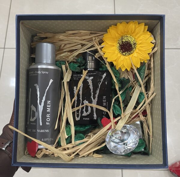 BOX DE PARFUM ULRICH DE VARENS  + FLEUR+ MOT ATTENTIONE  U2714-BX – Image 2