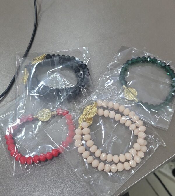 BRACELET TRADITI AKAN EN PERLE GRAND MOTIF BX-15Y94