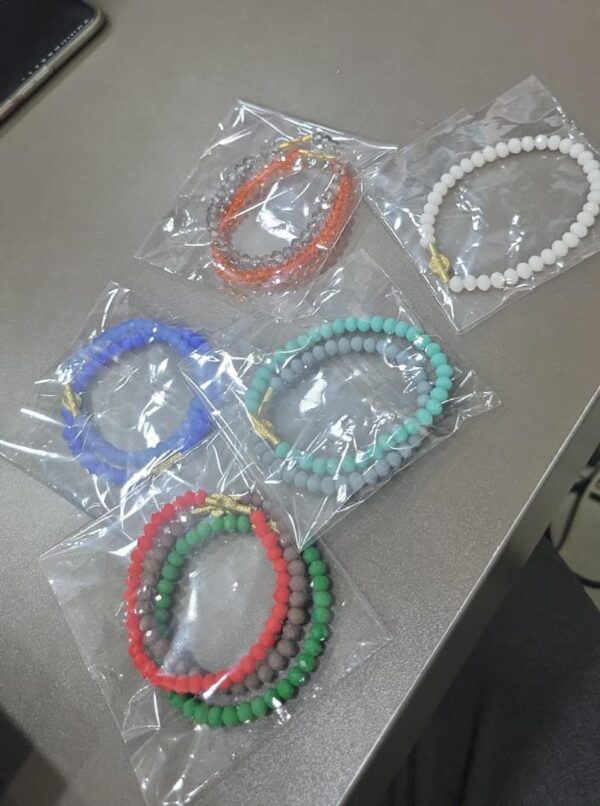 BRACELET TRADITI AKAN EN PERLE PETIT MOTIF BT-15Y96