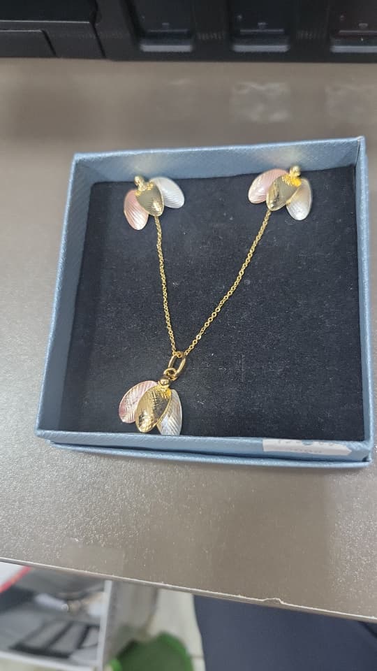 COMPLET CHAINE & BOUCLE D'OREILLE BX-09Y94