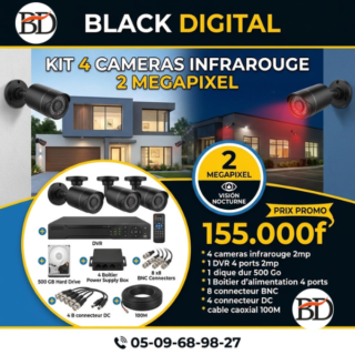 kit 4 cameras infrarouge 2 megapixel