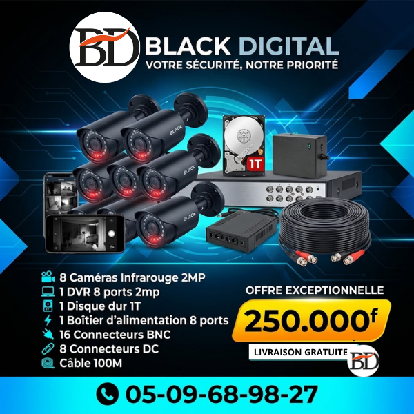 kit 8 cameras infrarouge 2 megapixel